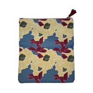 Anthropologie Rachel Pally Bloom Floral Folding Clutch Bag Tassel Zip Closure 41